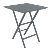 Helen Square Folding Bistro Table 24 inch Dark Gray ISP292