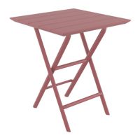 Helen Square Folding Bistro Table 24 inch Marsala ISP292