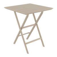 Helen Square Folding Bistro Table 24 inch Taupe ISP292