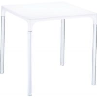 Mango Alu Square Outdoor Dining Table 28" White ISP758