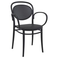 Marcel XL Resin Outdoor Arm Chair Black ISP258