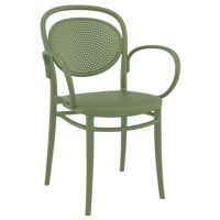 Marcel XL Resin Outdoor Arm Chair Olive Green ISP258