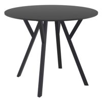 Max Round Table 35 inch Black ISP744