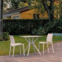 Maya Outdoor Dining Set with 2 Chairs White ISP7003S