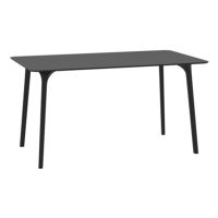 Maya Rectangle Outdoor Dining Table 55 inch Black ISP690