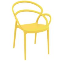Mila Outdoor Dining Arm Chair Yellow ISP085
