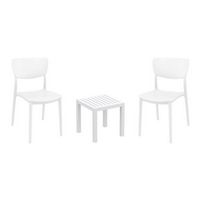 Monna Conversation Set with Ocean Side Table White S127066