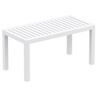 Ocean Rectangle Resin Outdoor Coffee Table White ISP069