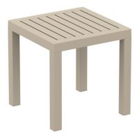 Ocean Square Resin Outdoor Side Table Taupe ISP066