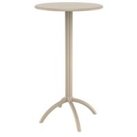 Octopus Resin Bar Table 24 inch Round Taupe ISP161
