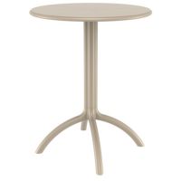 Octopus Resin Outdoor Dining Table 24 inch Round Taupe ISP160
