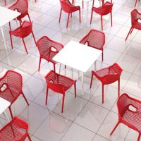 Outdoor restaurant chairs, stackable, folding