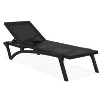 Pacific Stacking Sling Chaise Lounge Black - Black ISP089