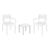 Paris Conversation Set with Ocean Side Table White S282066