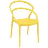 Pia Outdoor Dining Chair Yellow ISP086