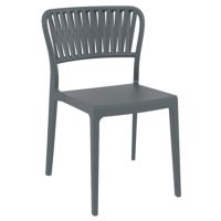 Portofino Patio Dining Side Chair Dark Gray ISP213