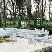 Plaza resin furniture, chairs, tables, restaurant