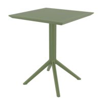 Sky Outdoor Square Folding Table 24 inch Olive Green ISP114