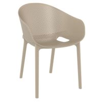 Sky Pro Stacking Outdoor Dining Chair Taupe ISP151
