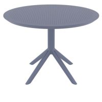 Sky Round Dining Table 42 inch Dark Gray ISP124
