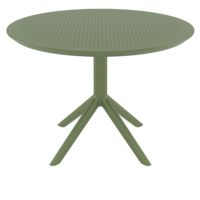 Sky Round Dining Table 42 inch Olive Green ISP124