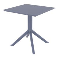 Sky Square Outdoor Dining Table 27 inch Dark Gray ISP108