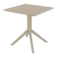 Sky Square Outdoor Dining Table 27 inch Taupe ISP108