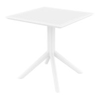 Sky Square Outdoor Dining Table 27 inch White ISP108