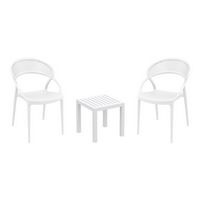 Sunset Conversation Set with Ocean Side Table White S088066