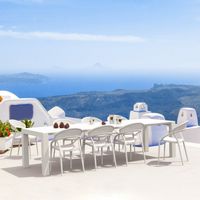 Sunset Extendable Dining Set 9 Piece White ISP0883S