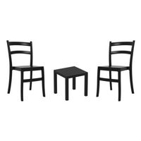 Tiffany Conversation Set with Ocean Side Table Black S018066