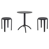 Tom Bistro Set with Octopus 24" Round Table Black S286160
