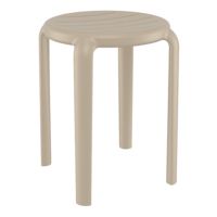 Tom Resin Dining Stool Taupe ISP286