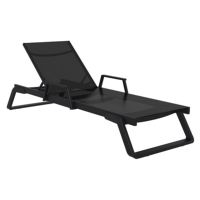 Tropic Arm Sling Chaise Lounge Black ISP708A