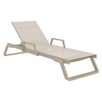 Tropic Arm Sling Chaise Lounge Taupe ISP708A