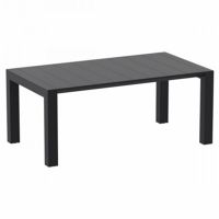 Vegas Patio Dining Table Extendable from 70 to 86 inch Black ISP774