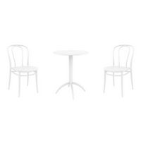 Victor Bistro Set with Octopus 24" Round Table White S252160