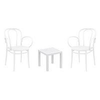 Victor XL Conversation Set with Ocean Side Table White S253066