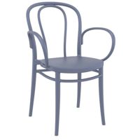 Victor XL Resin Outdoor Arm Chair Dark Gray ISP253