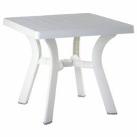 Viva Resin Square Outdoor Dining Table 31 inch White ISP168