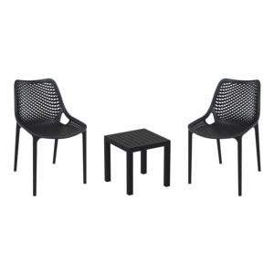 Air Conversation Set with Ocean Side Table Black S014066
