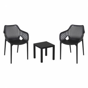 Air XL Conversation Set with Ocean Side Table Black S007066