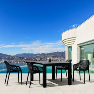 Air XL Extension Dining Set 5 Piece Black ISP0072S