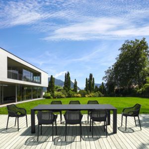 Air XL Extension Dining Set 9 Piece Black ISP0073S