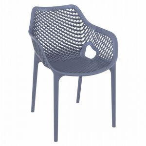 Air XL Outdoor Dining Arm Chair Dark Gray ISP007-DGR