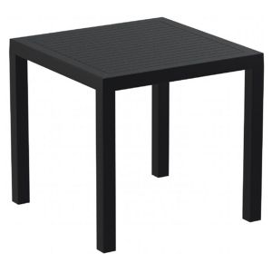 Ares Resin Outdoor Dining Table 31 inch Square Black ISP164