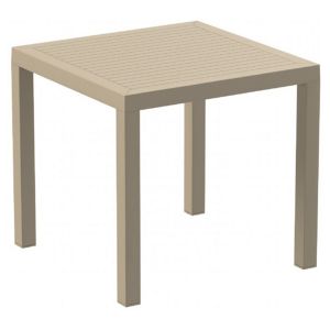 Ares Resin Outdoor Dining Table 31 inch Square Taupe ISP164