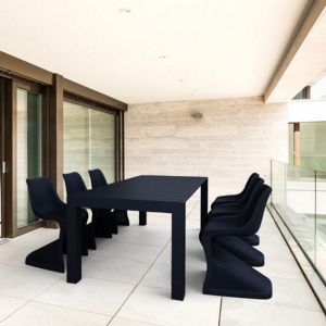 Bloom Extendable Patio Dining Set 7 piece Black ISP0482S