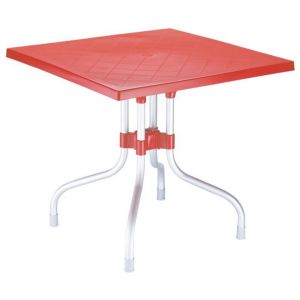Forza Square Folding Table 31 inch - Red ISP770