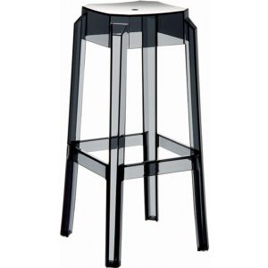 Fox Polycarbonate Outdoor Barstool Transparent Black ISP037